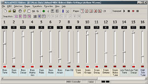 Virtual MIDI Sliders